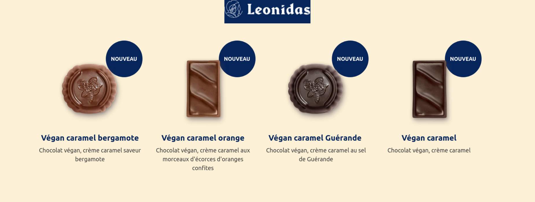 Chocolats Vegan - Leonidas